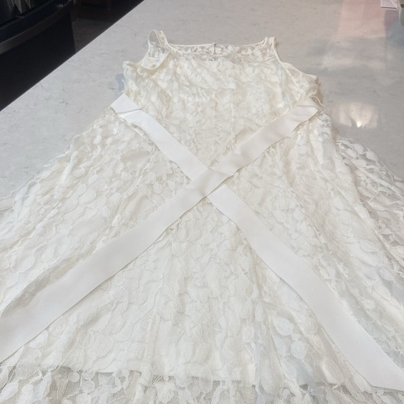 Luxe by Carmen Marc Valvo size 10 white lace dress bridal party - Picture 9 of 10